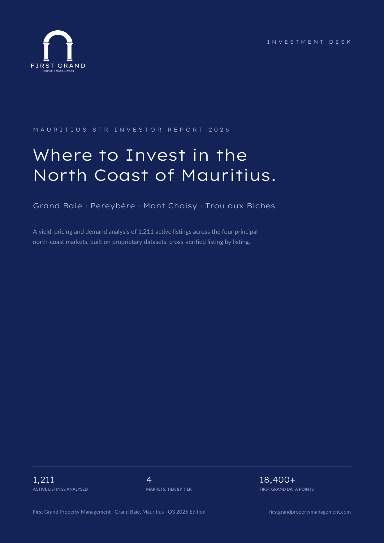 Couverture du Guide Investisseur STR Île Maurice 2026